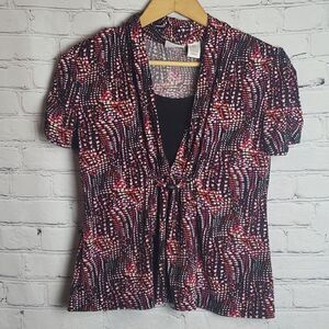 Kim Rogers Pink and Black Blouse
